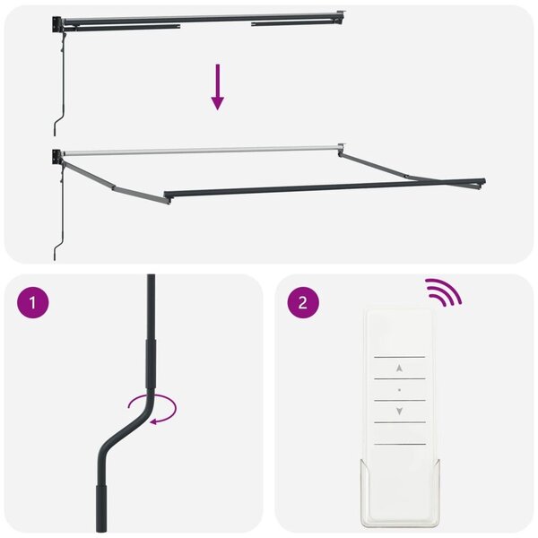 Povlačiva tenda Žuta i narančasta 350 x 250 x 165 cm - Žuta/narančasta/bijela 3 5 x 2 5 m s antracitnim okvirom