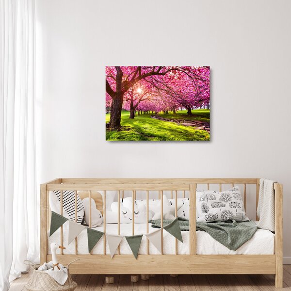 Staklena slika procvjetalih trešanja, Hurd Park, Dover, New Jersey (70x50 cm)