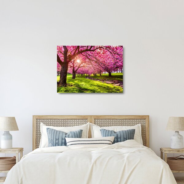Staklena slika procvjetalih trešanja, Hurd Park, Dover, New Jersey (70x50 cm)