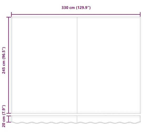 Povlačiva tenda Žuta i narančasta 350 x 250 x 165 cm - Žuta/narančasta/bijela 3 5 x 2 5 m s antracitnim okvirom