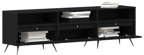TV ormar 150 x 30 x 44 5 cm Crni hrast Konstruirano drvo - Crni hrast