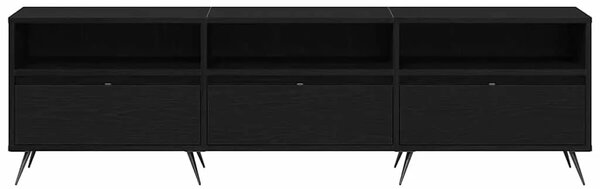 TV ormar 150 x 30 x 44 5 cm Crni hrast Konstruirano drvo - Crni hrast