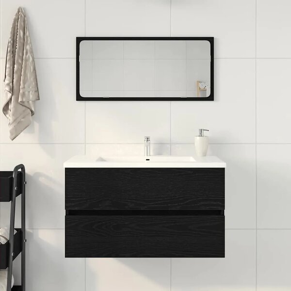 Kupaonski ormarić za sudoper Crni hrast 80 x 38 5 x 45 cm - Crni hrast 80 x 38.5 x 45 cm 1 1