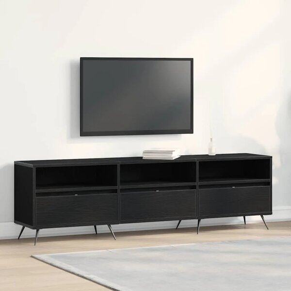 TV ormar 150 x 30 x 44 5 cm Crni hrast Konstruirano drvo - Crni hrast