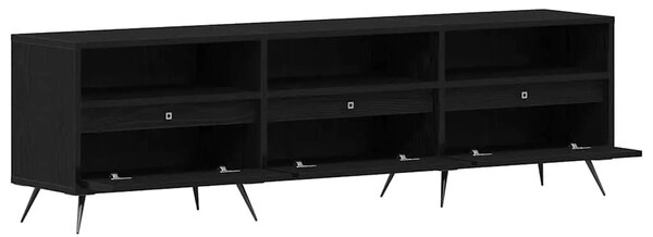 TV ormar 150 x 30 x 44 5 cm Crni hrast Konstruirano drvo - Crni hrast