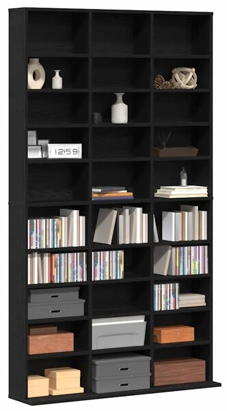 CD ormar Crni hrast 101 x 23 x 177 5 cm Konstruirano drvo - Crni hrast 101 x 23 x 177 5 cm