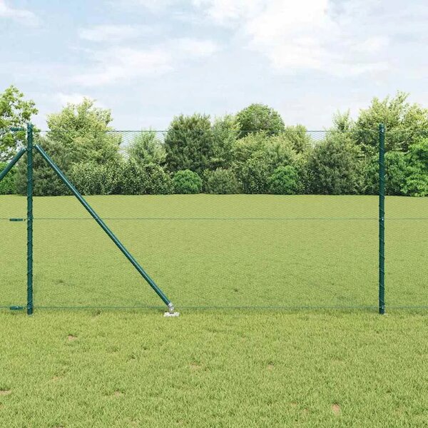 Heksagonalna ograda s stubom 25 x 1 m Čelik premazan PVC-om - 25 x 1 m (13 mm mreža) Šumsko zelena