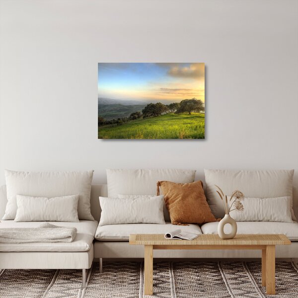 Staklena slika - Pogled s brda (70x50 cm)