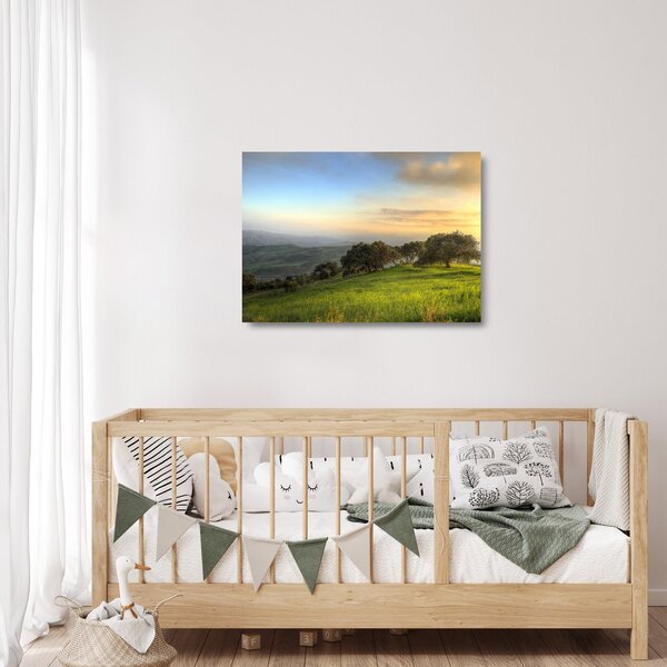 Staklena slika - Pogled s brda (70x50 cm)