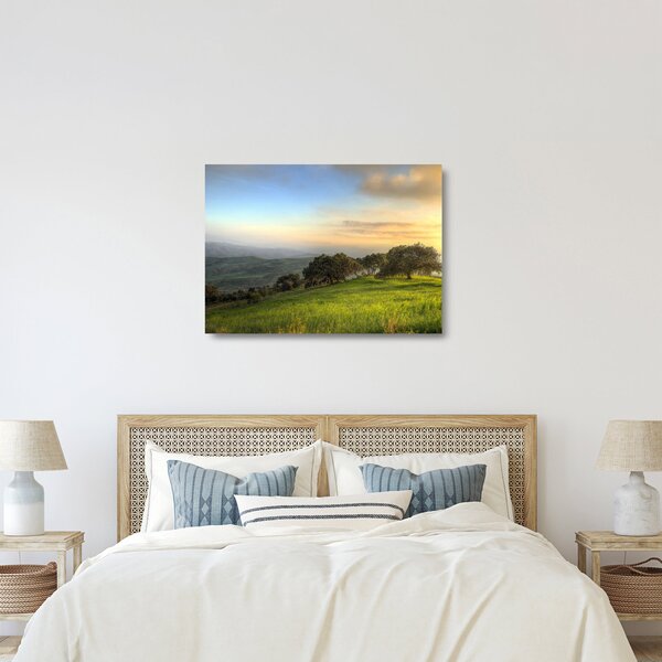 Staklena slika - Pogled s brda (70x50 cm)