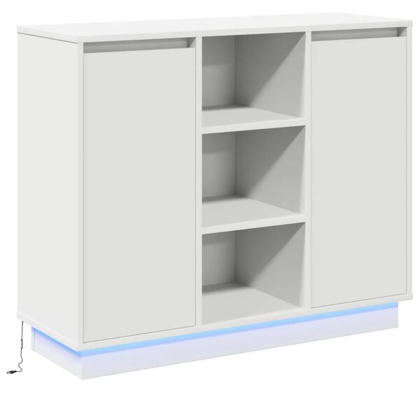 LED komoda Bijelo 90 x 32 x 75 cm Konstruirano drvo - Bijelo