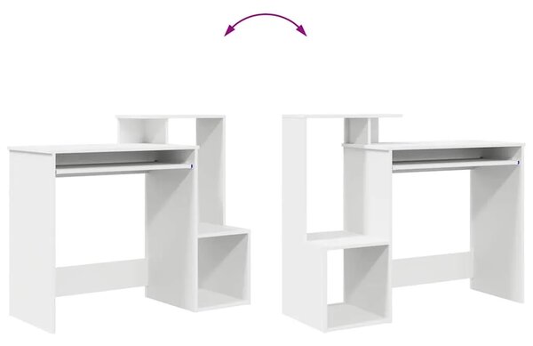 Stol Bijelo 106 x 41 x 88.5 cm Konstruirano drvo - Bijelo