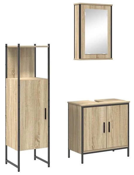 Set namještaja za kupaonicu 3 kom. Smeđa 60 x 30 x 60 cm