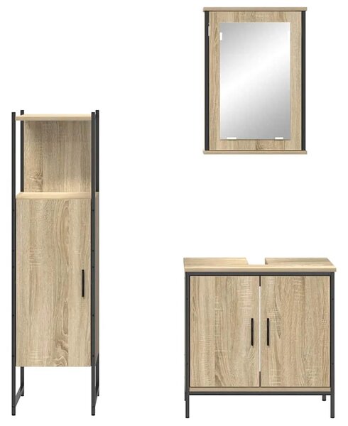 Set namještaja za kupaonicu 3 kom. Smeđa 60 x 30 x 60 cm