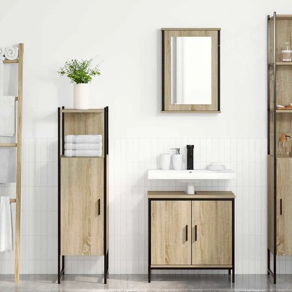 Set namještaja za kupaonicu 3 kom. Smeđa 60 x 30 x 60 cm
