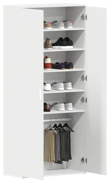 Ormar za cipele 80 x 39 x 178 cm Konstruirano drvo Bijelo - Bijelo