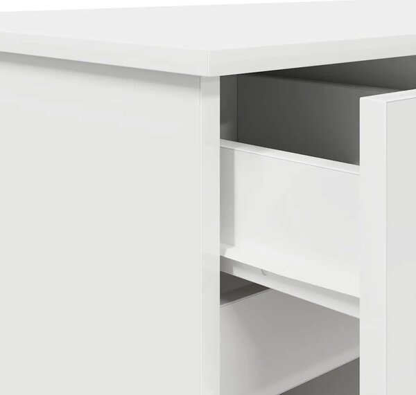 Stol Bijelo Konstruirano drvo 140 x 49 x 76 cm - Bijelo