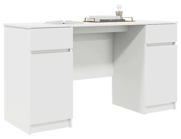 Stol Bijelo Konstruirano drvo 140 x 49 x 76 cm - Bijelo