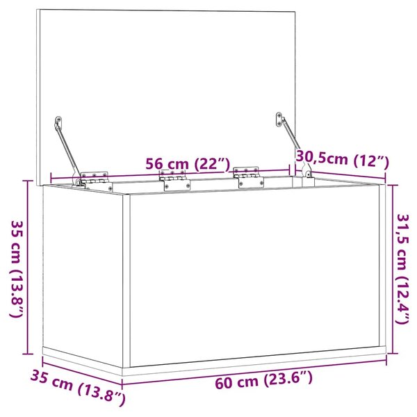 Kutija za spremanje Staro drvo 60 x 35 x 35 cm - Staro drvo 60 x 35 x 35 cm