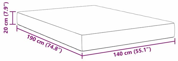 Madrac s madracem Siva 140 x 190 cm tkanina - Tamno siva 140 x 190 cm