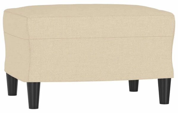 Trosjed s tabureom krem 180 cm od tkanine - Krema Krema