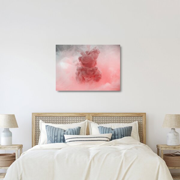 Staklena slika crvenog dima (70x50 cm)