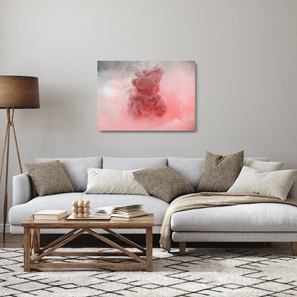 Staklena slika crvenog dima (70x50 cm)