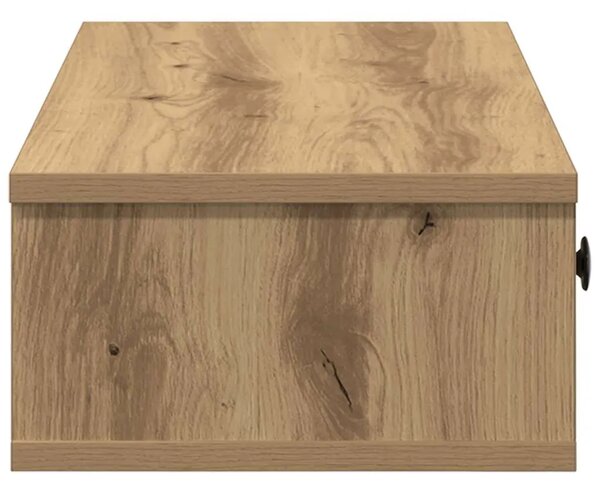 Zidna polica s ladicama umjetnički hrast izrađeno drvo - hrast artisan 60 x 28 x 15 cm 1 1