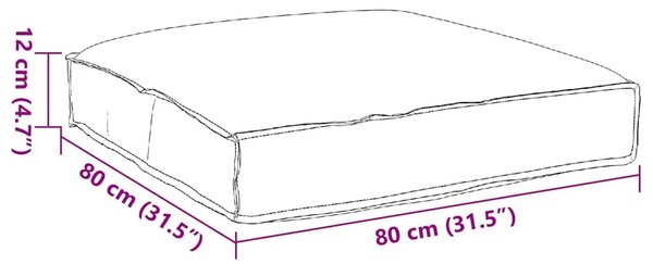 Jastuk Oxford tkanina Crna 80 x 80 x 12 cm - Crna