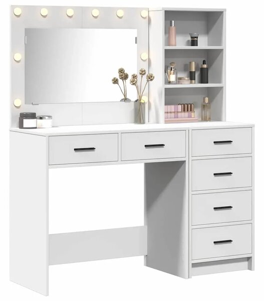 Toaletni stol 2 kom. Bijelo 78.5 x 41 x 135 cm - Bijelo