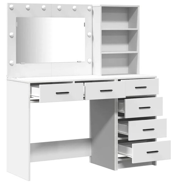 Toaletni stol 2 kom. Bijelo 78.5 x 41 x 135 cm - Bijelo