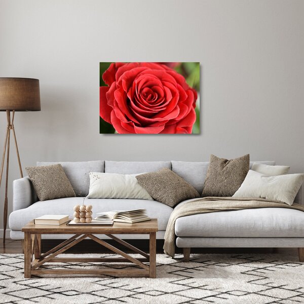 Staklena slika cvijeta ruže (70x50 cm)