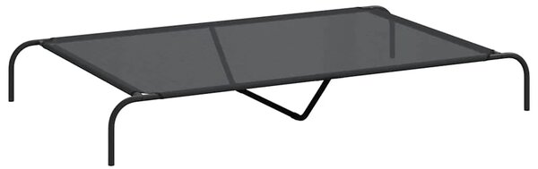 Povišeni krevet za pse crni 150x90x20 cm tekstil i čelik - Crna 150 x 90 cm Tekstilen Crna