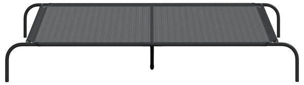 Povišeni krevet za pse crni 150x90x20 cm tekstil i čelik - Crna 150 x 90 cm Tekstilen Crna