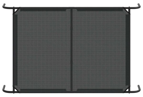 Povišeni krevet za pse crni 130x80x20 cm tekstil i čelik - Crna 130 x 80 cm Tekstilen Crna