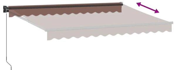 Tenda na ručno uvlačenje smeđa 350 x 250 cm - Smeđa (antracitni okvir) 3.5 x 2.5 m 1 Smeđa (antracitni okvir)
