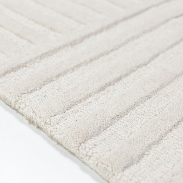 Ručno rađena vunena staza boje slonovače 60x230 cm Zen Garden – Flair Rugs