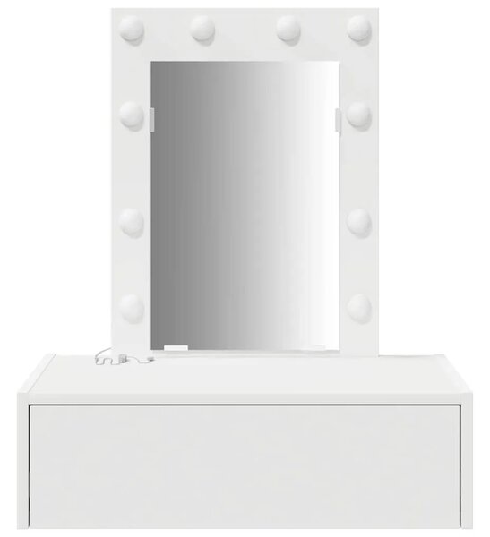 Toaletni stol Bijelo 60 x 40 x 70 cm Konstruirano drvo - 60 x 40 x 70 cm Bijeli s LED-om