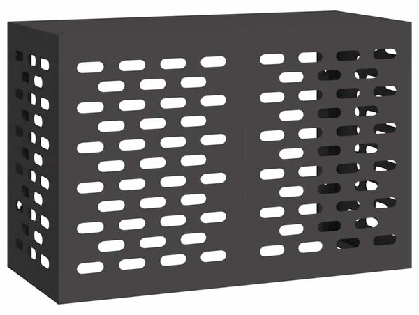 Pokrov za klima uređaj Crna 90 x 40 x 60 cm Čelik - Crna 90 x 40 x 60 cm Linearni uzorak utora