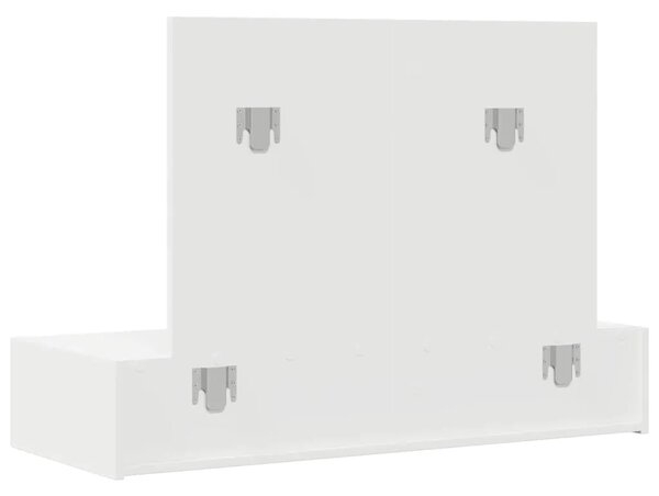 Toaletni stol Bijelo 100 x 40 x 70 cm Konstruirano drvo - 100 x 40 x 70 cm Bijeli bez LED svjetala