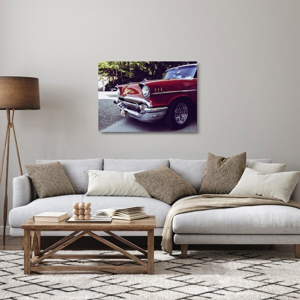 Staklena slika starog automobila (70x50 cm)