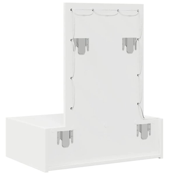 Toaletni stol Bijelo 60 x 40 x 70 cm Konstruirano drvo - 60 x 40 x 70 cm Bijeli s LED-om