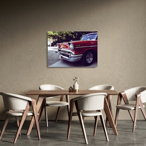 Staklena slika starog automobila (70x50 cm)