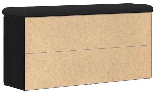 Klupa za cipele Crni hrast 102 x 32 x 50 cm Konstruirano drvo - Crni hrast 102 x 32 x 50 cm