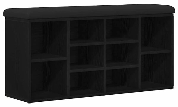 Klupa za cipele Crni hrast 102 x 32 x 50 cm Konstruirano drvo - Crni hrast 102 x 32 x 50 cm