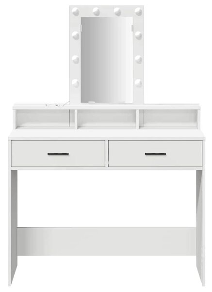 Toaletni stol Bijelo 100 x 41 x 140 cm Konstruirano drvo - 100 x 41 x 140 cm Bijelo