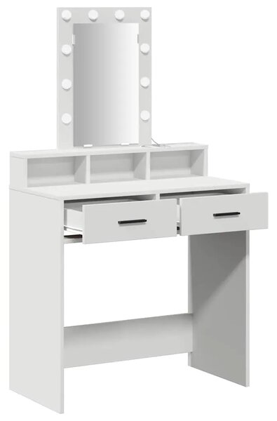 Toaletni stol Bijelo 79 x 41 x 140 cm Konstruirano drvo - 79 x 41 x 140 cm Bijelo