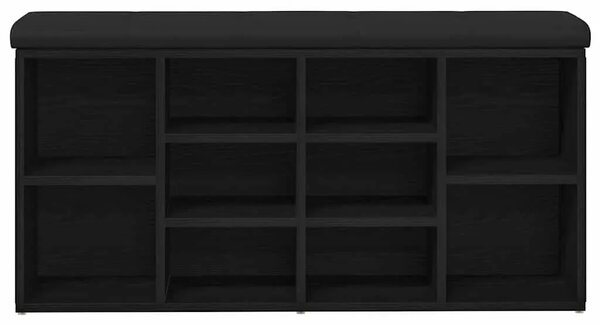 Klupa za cipele Crni hrast 102 x 32 x 50 cm Konstruirano drvo - Crni hrast 102 x 32 x 50 cm
