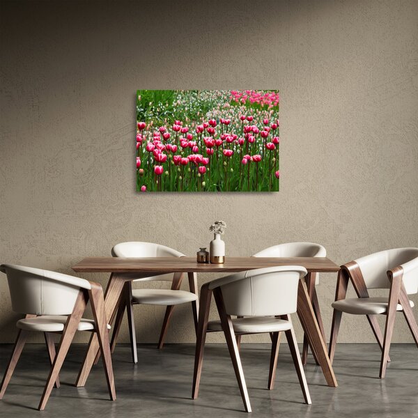 Staklena slika tulipana (70x50 cm)