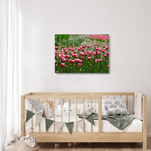 Staklena slika tulipana (70x50 cm)